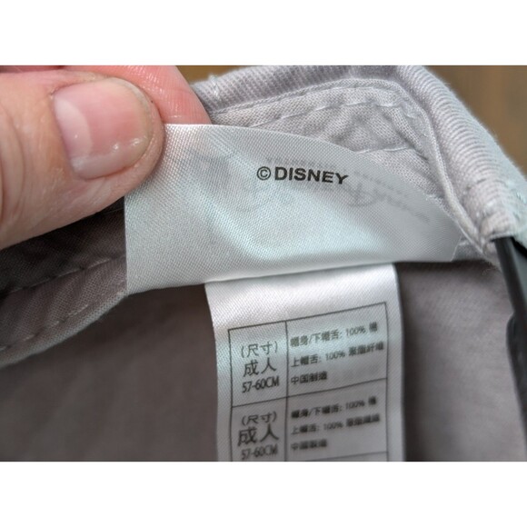 Disney Parks Mickey Mouse Glasses Flat Brim Hat Gray Snap Back Embroidered Cap - Picture 9 of 11